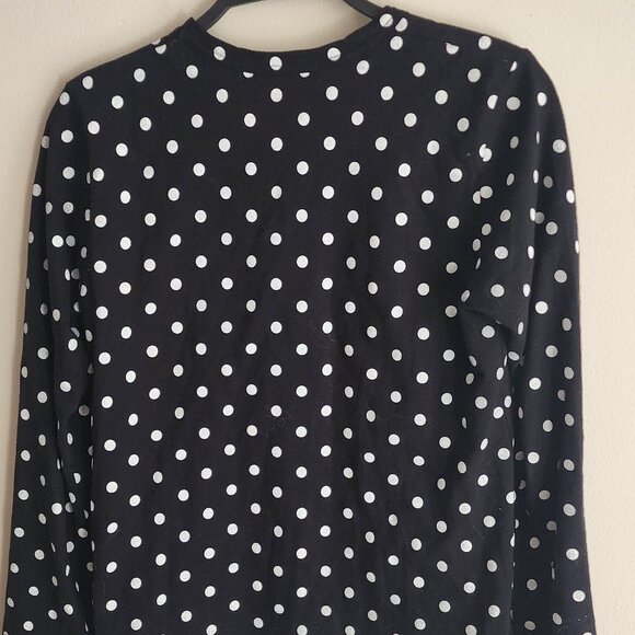 Commes De Garcons PLAY Black/White Polka Dot Tee Med - Picture 2 of 3